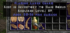 Flaming Large Charm